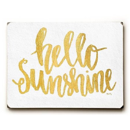 ONE BELLA CASA One Bella Casa 0004-8809-25 9 x 12 in. Hello Sunshine Solid Wood Wall Decor by Misty Diller 0004-8809-25